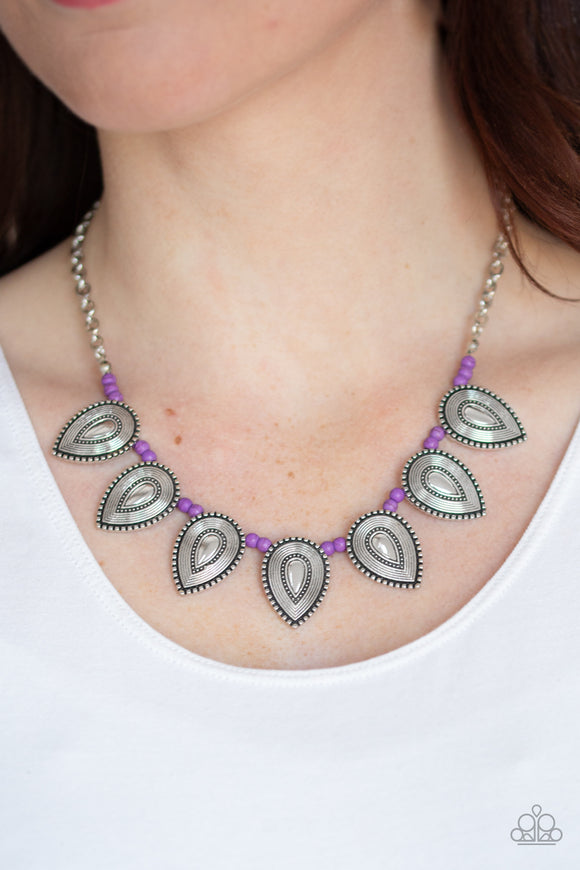 Terra Trailblazer - Purple - Necklace - Paparazzi Accessories