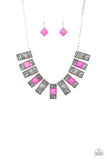 The MANE Contender - Pink - Stone - Necklace - Paparazzi Accessories