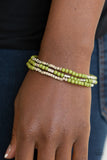 Micro Beading - Green - Stretch Bracelet - Paparazzi Accessories