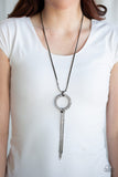 Not A HEIR Out Of Place - Black Gunmetal - Necklace - Paparazzi Accessories