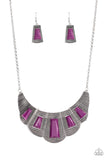 Lion Den - Purple - Necklace - Paparazzi Accessories