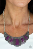 Lion Den - Purple - Necklace - Paparazzi Accessories