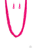 Congo Colada - Pink - Seed Bead Necklace - Paparazzi Accessories