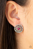 Sunlit Splendor - Pink - Stud Earrings - Paparazzi Accessories