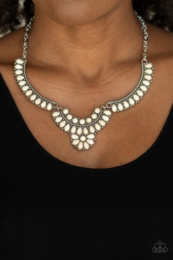 Omega Oasis - White - Stone - Necklace - Paparazzi Accessories