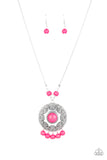 Santa Fe Garden - Pink - Stone - Necklace - Paparazzi Accessories