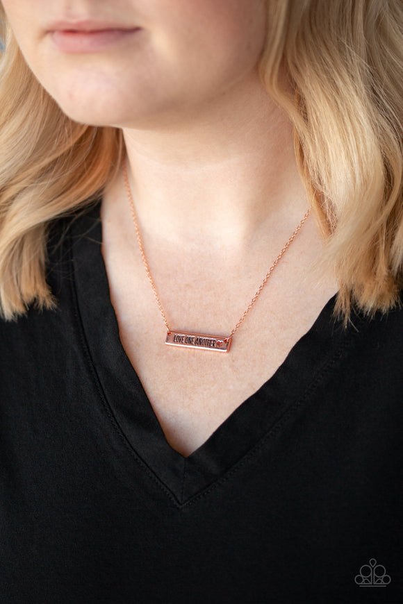 Love One Another - Copper - Necklace - Paparazzi Accessories