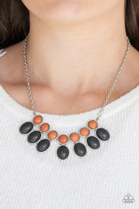 Environmental Impact - Black - Brown - Stone - Necklace - Paparazzi Accessories