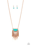 Desert Hustle - Copper - Turquoise - Necklace - Paparazzi Accessories