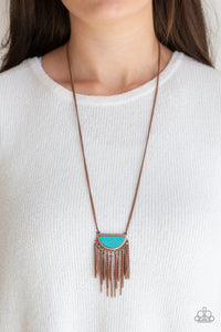 Desert Hustle - Copper - Turquoise - Necklace - Paparazzi Accessories