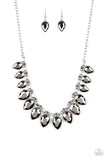 FEARLESS is More - Silver - Hematite - Necklace - Life Of The Party March 2020 - Paparazzi Accessories