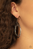 Fiercely Focused - Black Gunmetal - Earrings - Paparazzi Accessories