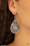 Banquet Bling - Purple - Teardrop - Earrings - Paparazzi Accessories