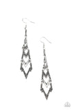 Electric Shimmer - Silver - Hematite - Earrings - Paparazzi Accessories
