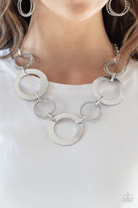 Ringed in Radiance - Silver - Necklace - Paparazzi Accessories