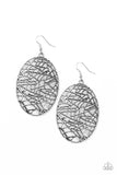 Way Out of Line - Silver - Earrings - Paparazzi Accessories