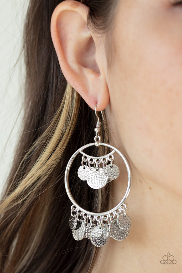 All-CHIME High - Silver - Earrings - Paparazzi Accessories