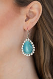 Teardrop Trendsetter - Blue Teardrop - Moonstone - Earrings - Paparazzi Accessories