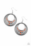Boho Bliss - Orange Coral - Earrings - Paparazzi Accessories