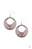 Boho Bliss - Red - Earrings - Paparazzi Accessories