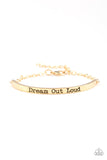 Dream Out Loud - Gold - Clasp Bracelet - Paparazzi Accessories