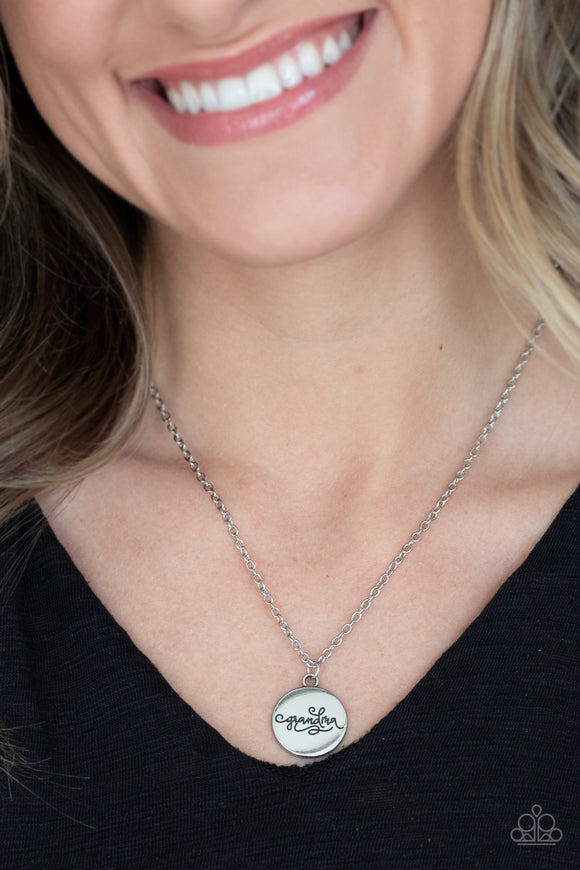Worlds Best Grandma - Silver - Necklace - Paparazzi Accessories