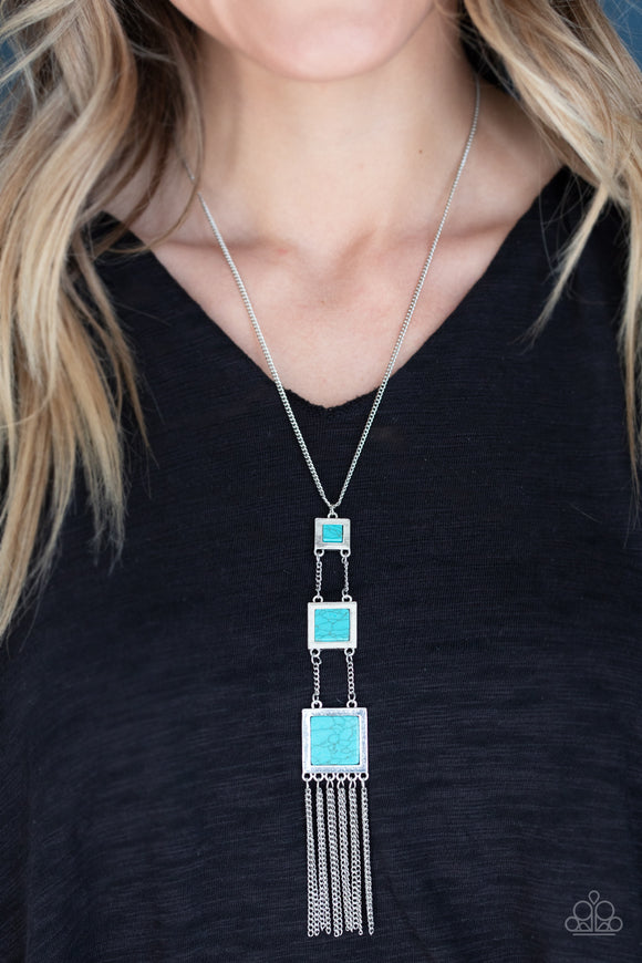 This Land Is Your Land - Blue - Turquoise - Necklace - Paparazzi Accessories