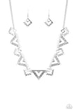 Giza Goals - Silver - Triangle - Necklace - Paparazzi Accessories