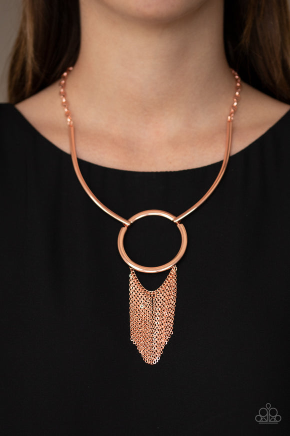 Pharaoh Paradise - Copper - Necklace - Paparazzi Accessories