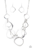 Salvage Yard - Silver - Necklace - Life of the Party October 2020 - Paparazzi Accessories