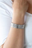 Read The VINE Print - Silver - Filigree - Cuff Bracelet - Paparazzi Accessories