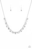 Girl's Gotta Glow - White Rhinestone - Necklace - Life Of The Party November 2020 - Paparazzi Accessories