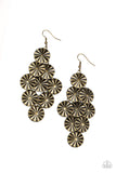Star Spangled Shine - Brass - Earrings - Paparazzi Accessories