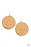 Wonderfully Woven - Brown -Earrings - Paparazzi Accessories
