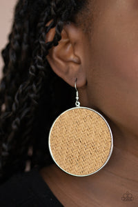 Wonderfully Woven - Brown -Earrings - Paparazzi Accessories