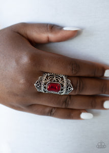 Undefinable Dazzle - Red - Ring - Life Of The Party - January 2021 - Paparazzi Accessories