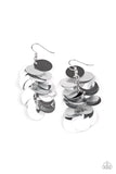 Now You SEQUIN It - Silver - Earrings - Life Of The Party September 2020 - Paparazzi Accessories
