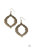 Taj Mahal Majesty - Brass - Earrings - Paparazzi Accessories