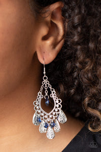 Musical Gardens - Blue - Teardrop - Earrings - Paparazzi Accessories