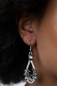 Prismatic Presence - Black - Rhinestone - Earrings - Paparazzi Accessories