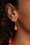 High Alert - Orange - Bead - Necklace - Paparazzi Accessories