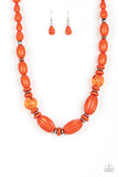 High Alert - Orange - Bead - Necklace - Paparazzi Accessories