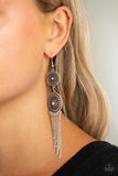 Medallion Mecca - White - Earrings - Paparazzi Accessories