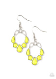 Its Rude to STEER - Yellow - Bead - Earrings - Paparazzi Accessories