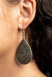 Tribal Takeover - Brass - Earrings - Paparazzi Accessories