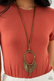You Wouldn't FLARE! - Brass - Necklace - Fashion Fix May 2021 - Paparazzi Accessories