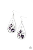 Tempest Twinkle - Purple - Rhinestone - Earrings - Paparazzi Accessories