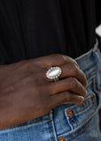 Fabulously Flawless - White - Cat's Eye - Ring - Paparazzi Accessories
