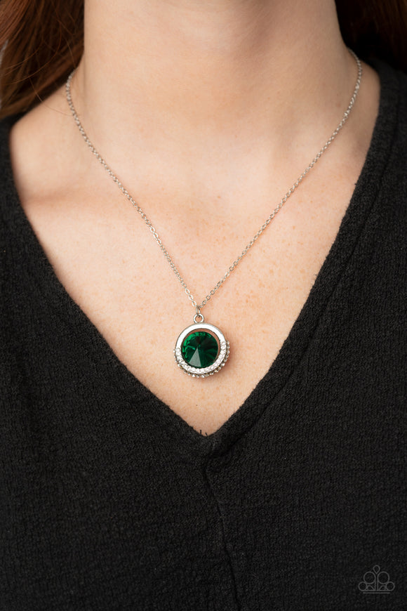 Trademark Twinkle - Green - Rhinestone - Necklace - Paparazzi Accessories