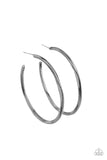 Spitfire - Black Gunmetal - Hoop Earrings - Paparazzi Accessories